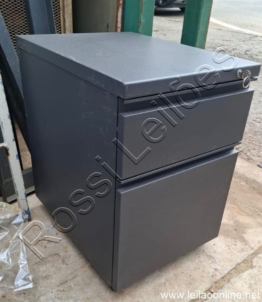  10 UN. GAVETEIROS DE AÇO COM RODIZIOS - 2 GAVETAS